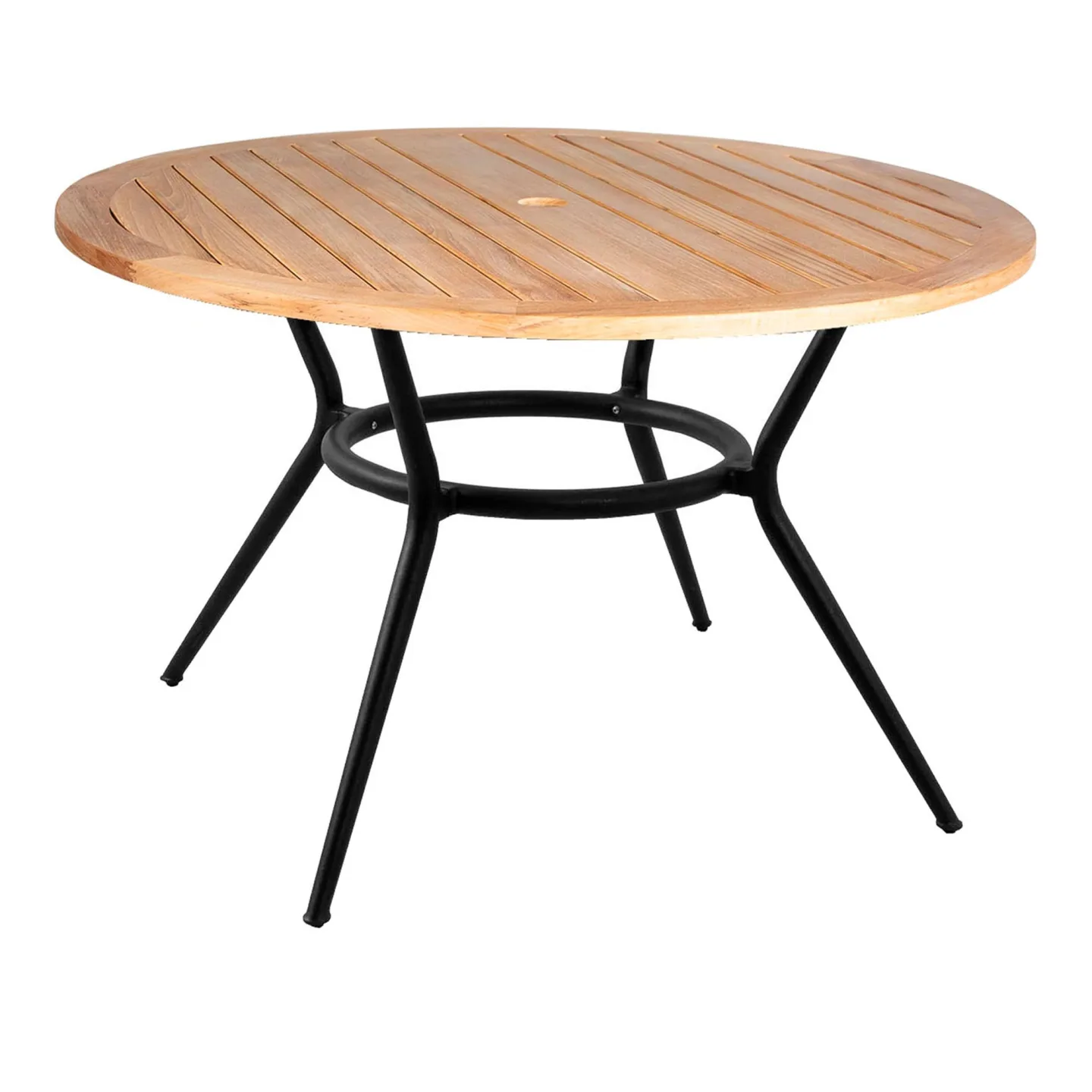 Cane-Line - Joy Round Table 120 cm Teak / Lava Grey - Matbord utomhus - Cane-line Design Team - Grå - Naturmaterial/Metall