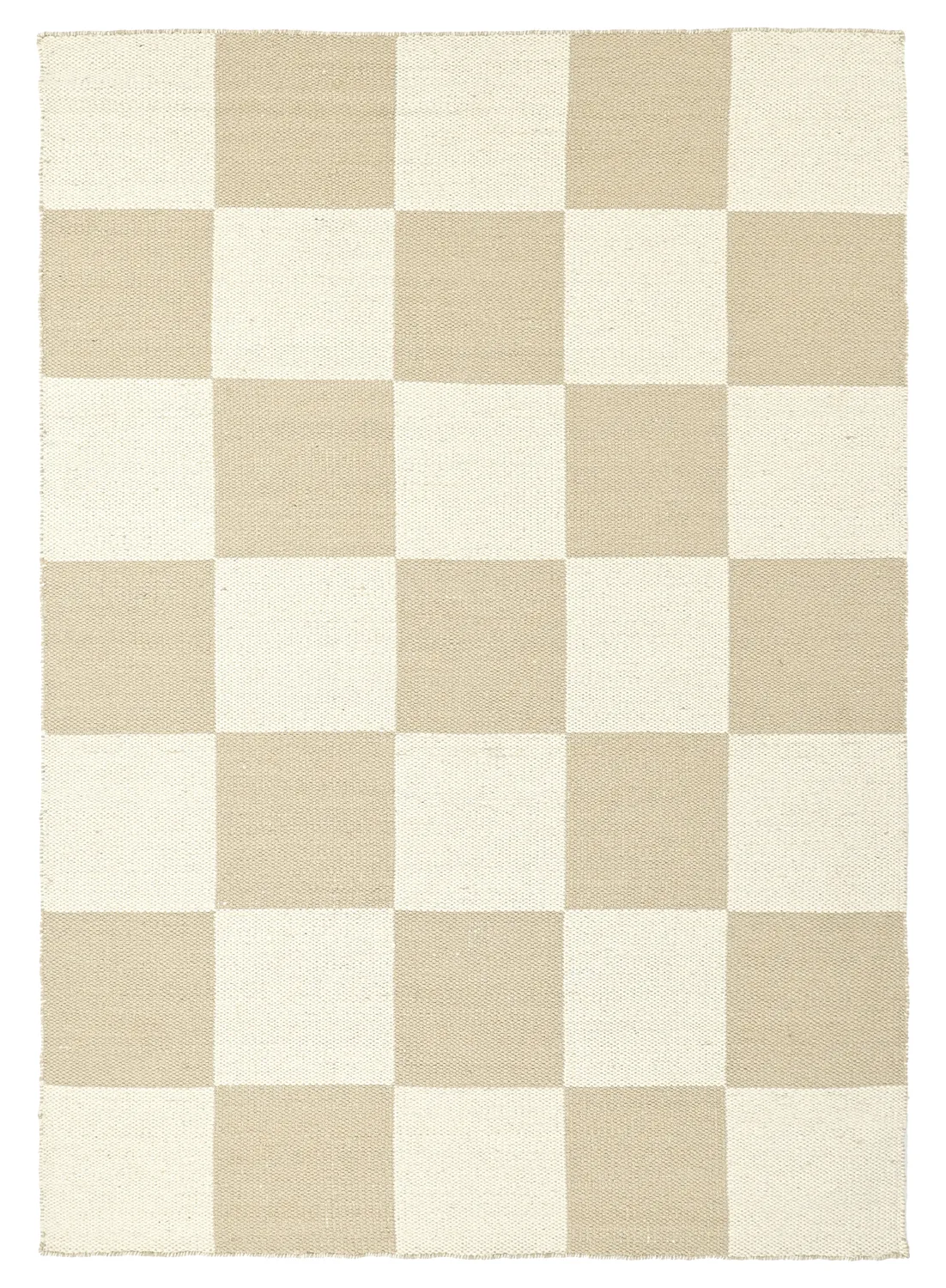 Ullteppe - Scacco (hvit/beige) (Størrelse: 130 x 190 cm)