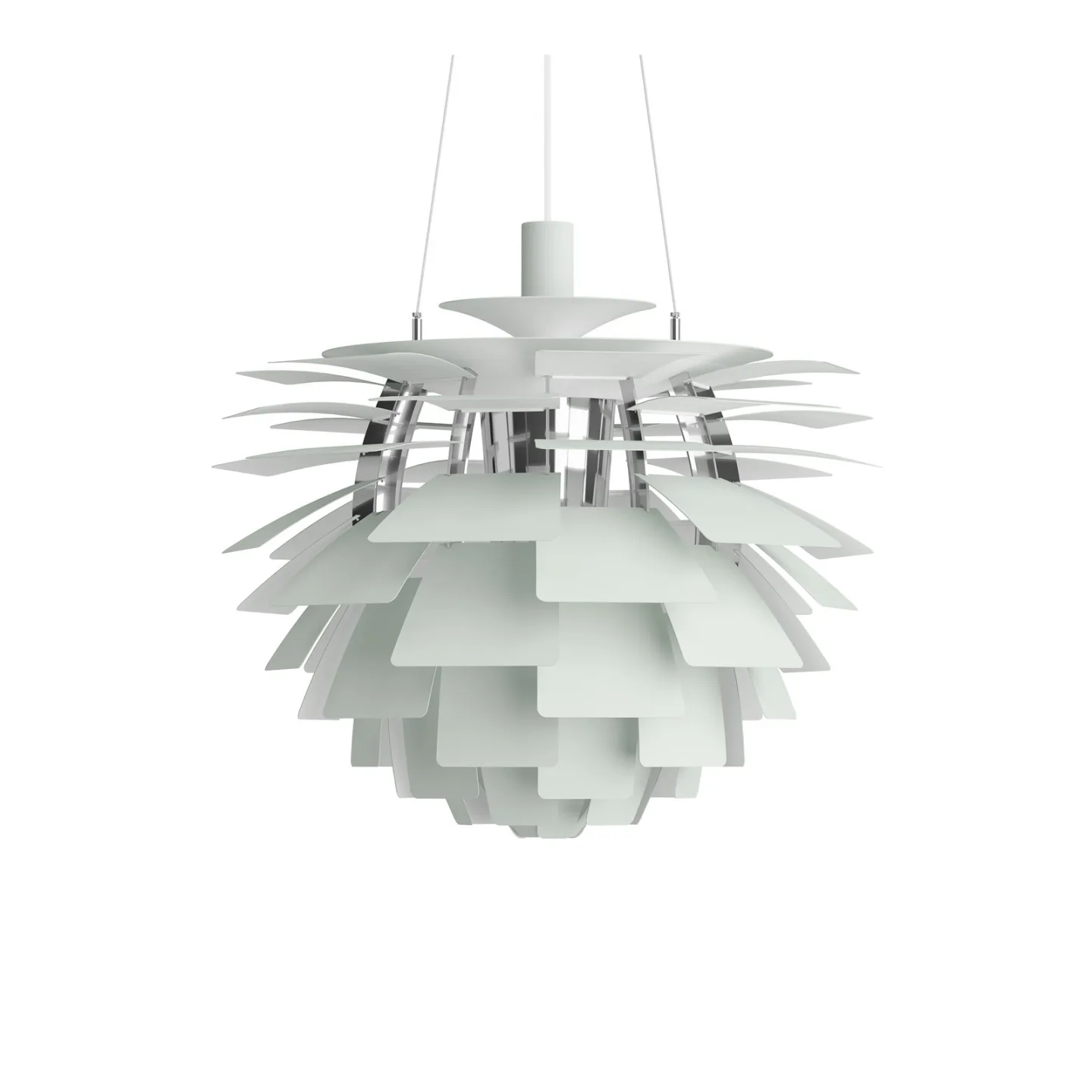 PH Artichoke Hängelampe grün/chrom 60 cm - Louis Poulsen - Wohnzimmer - Modern - Metall - Einflammig