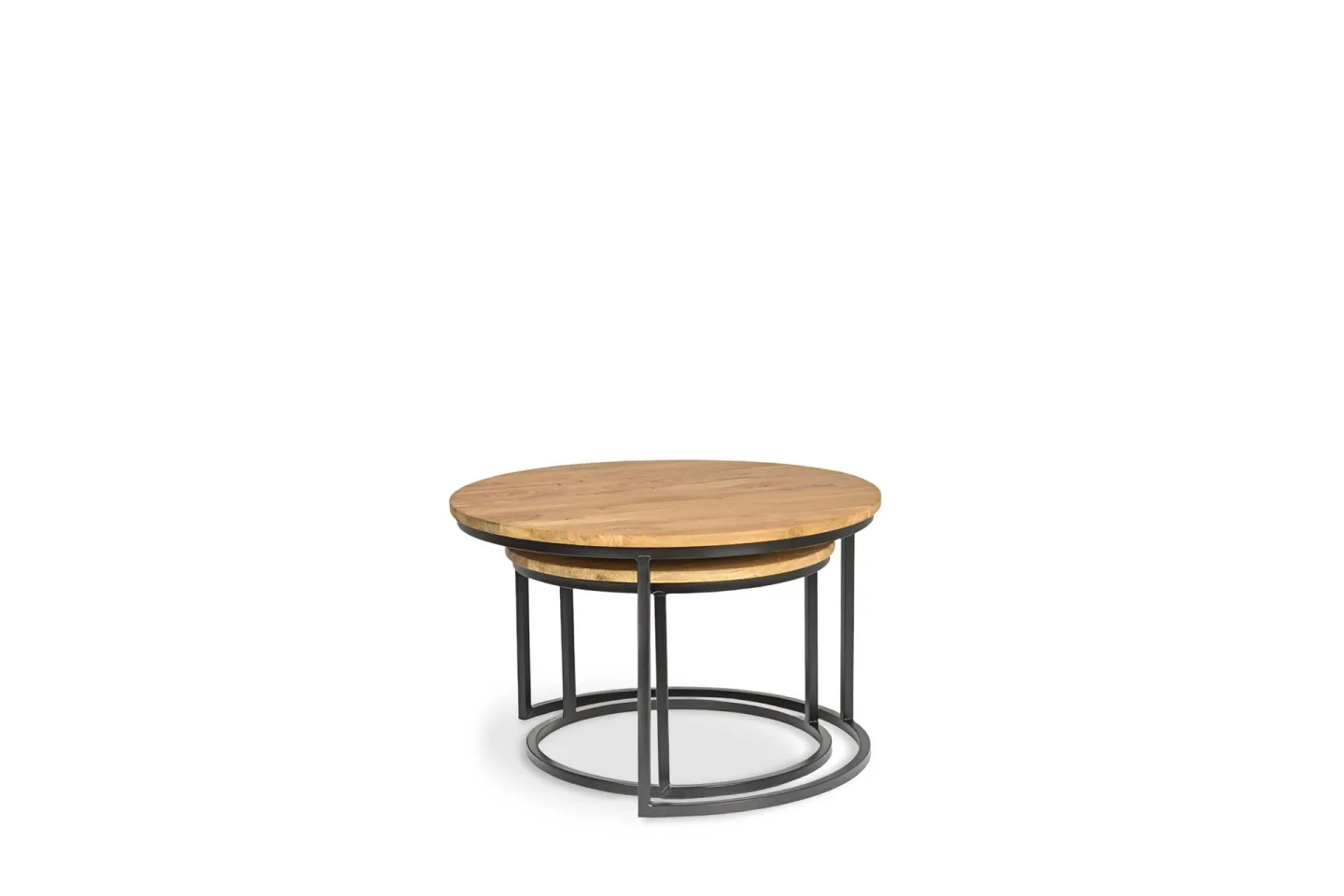 Newport Satsbord 75 cm Runt i massivt trä - Brun