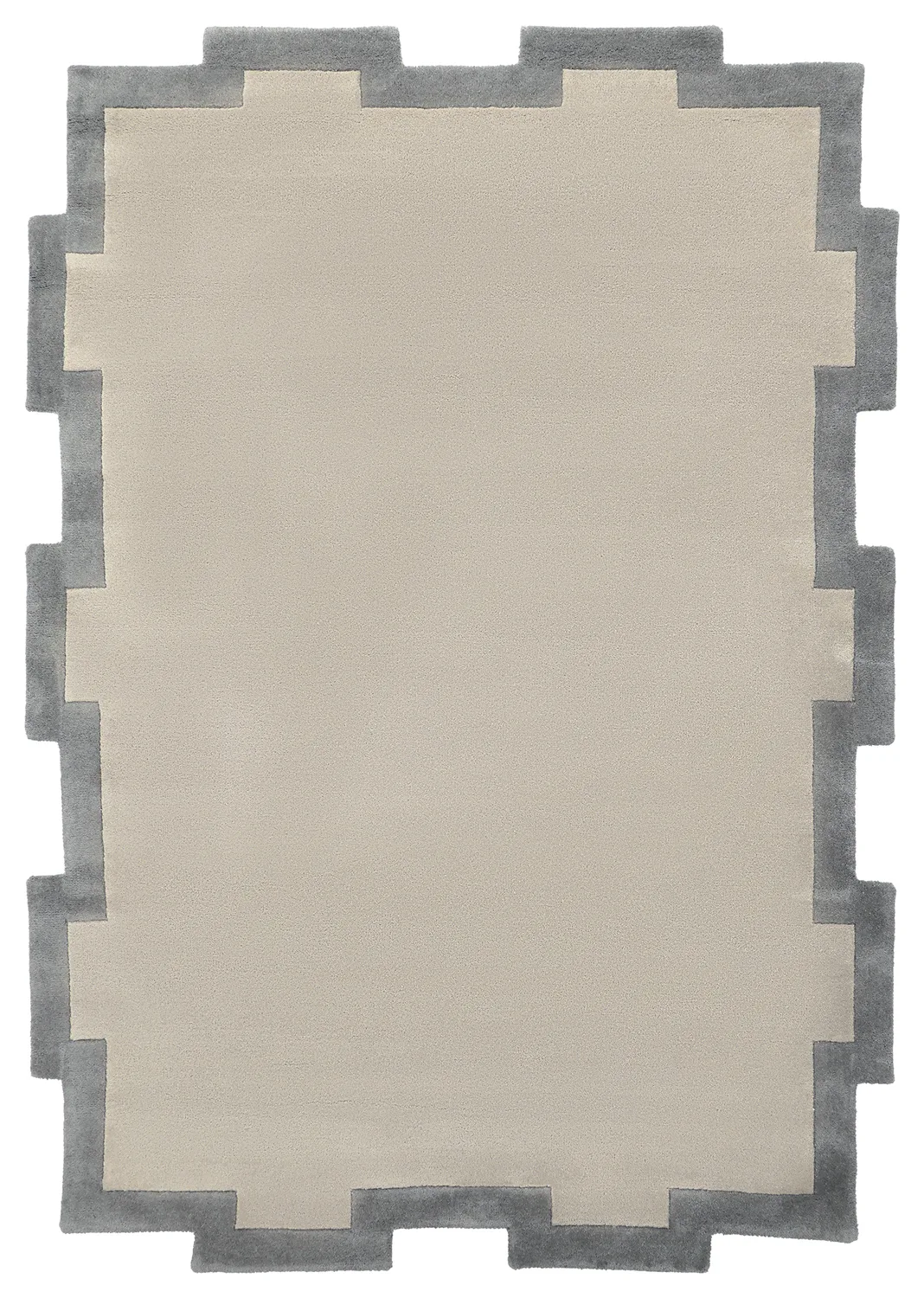Ullteppe - Agra Hand Tufted Wool Premium (grå) (Størrelse: 240 x 340 cm)