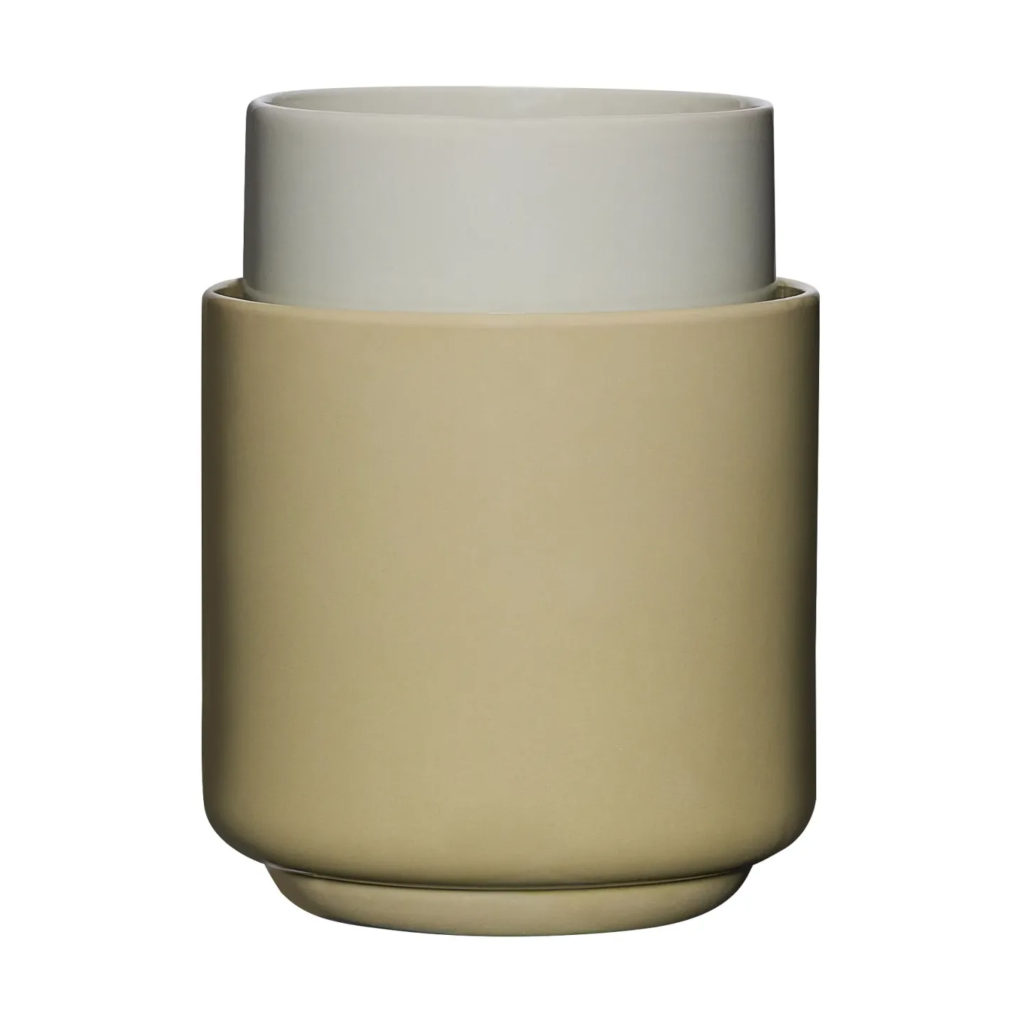 Hübsch Deux Blumentopf Set 2 Teile Light green-sand