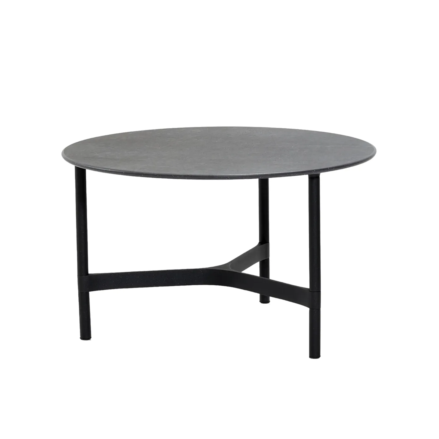 Cane-Line - Twist Coffe Table Medium, Fossil black, ceramic - Soffbord utomhus - byKATO - Grå - Metall