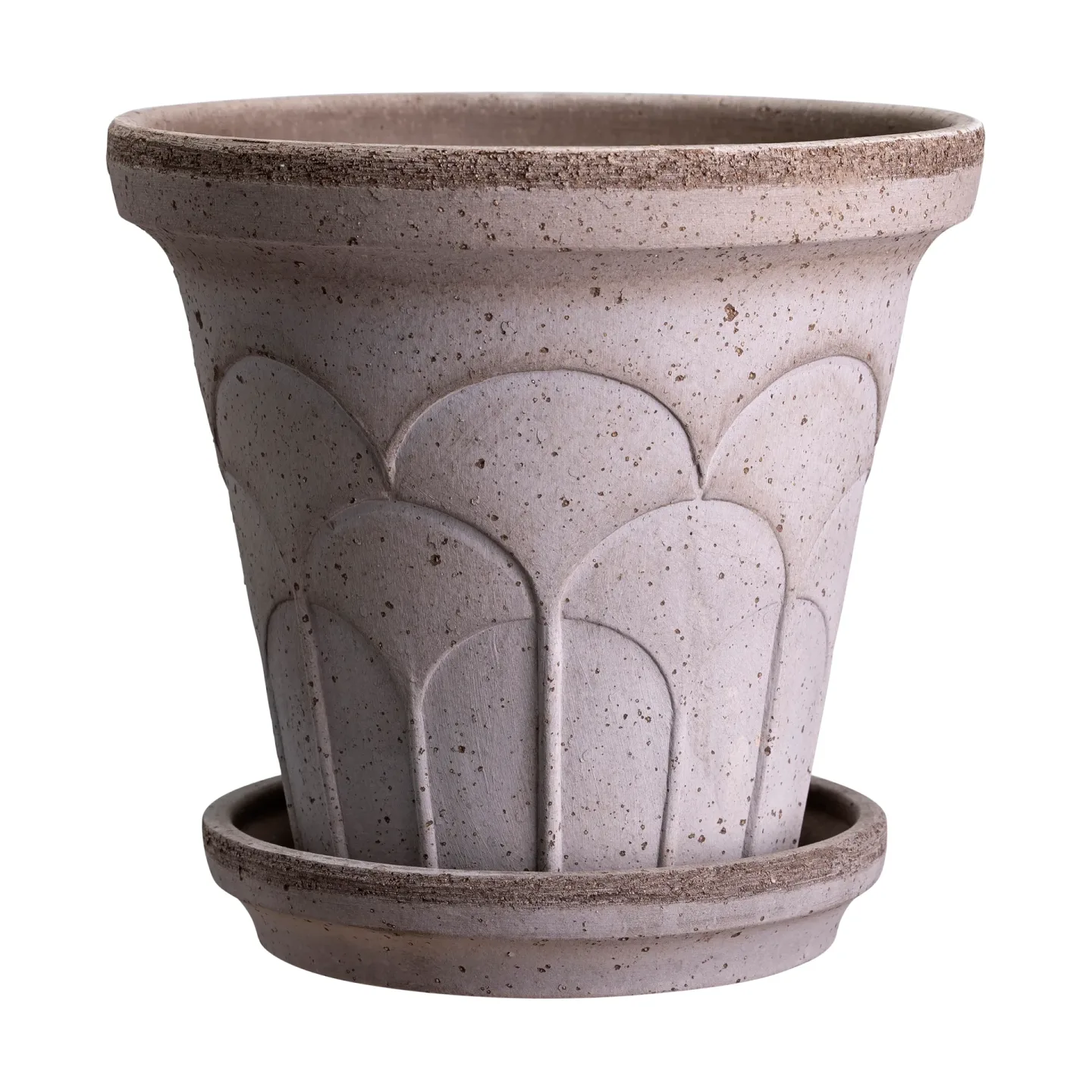Bergs Potter Fleur Übertopf mit Untersetzer 2-teilig Grey, Ø14 cm