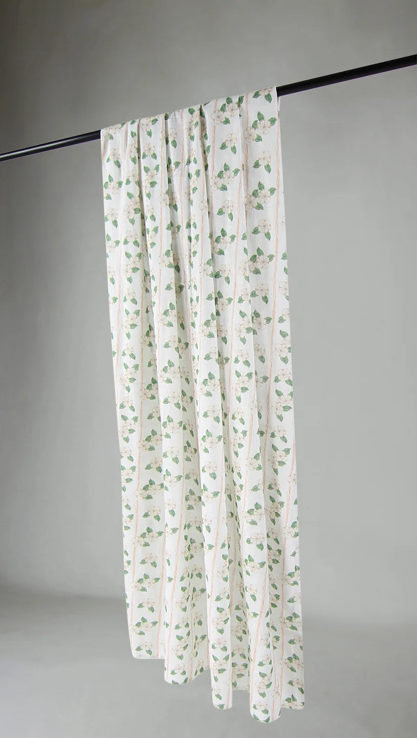 Gardiner - Bomullsgardin Anna-Lisa (blå) (Størrelse: 140 x 250 cm)