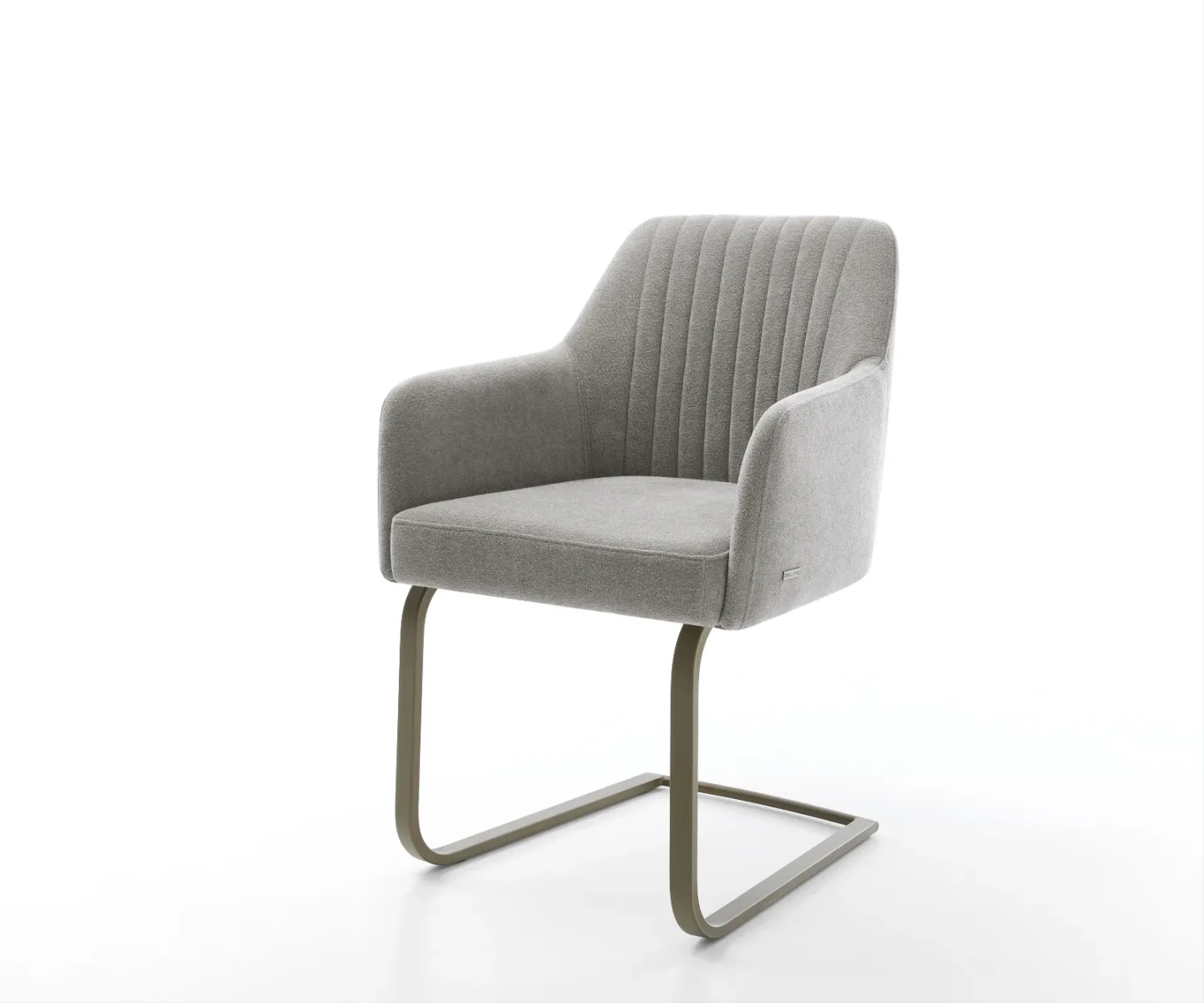 Freischwinger Greg-Flex Strukturstoff Soft Grau Freischwinger flach Effektfinish Titan Taschenfederkern