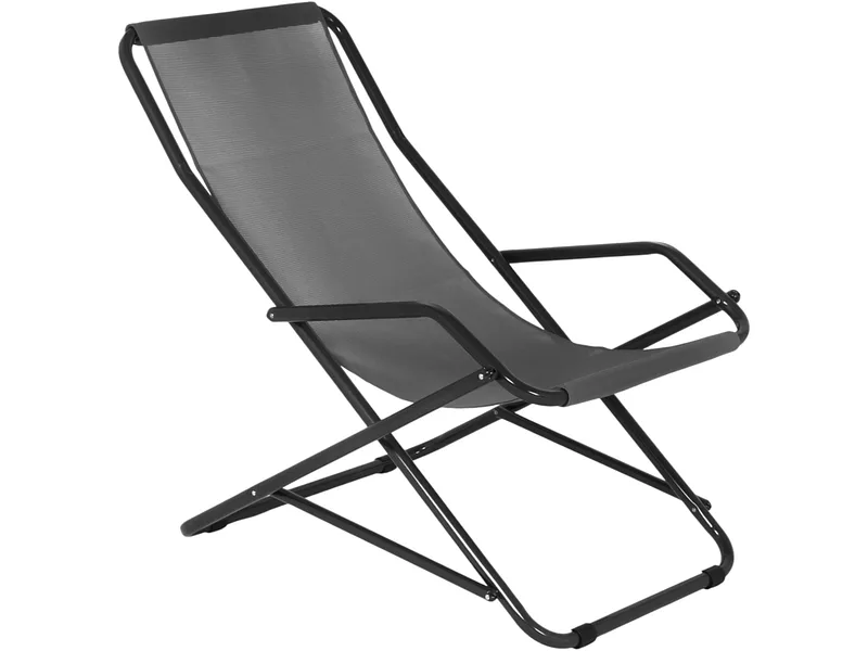 Liegestuhl KRABI 62x85x90cm dunkelgrau