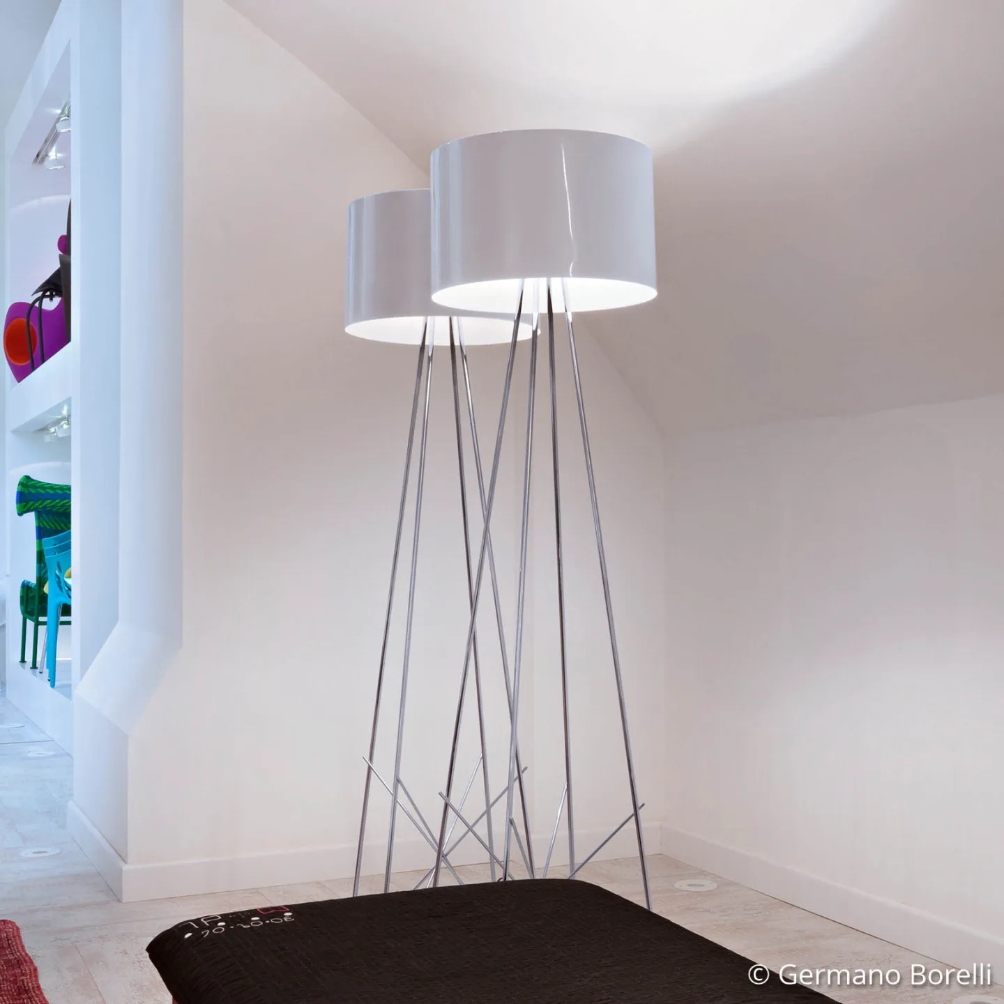 Ray F2 Golvlampa Glas - Flos - Vardagsrum - Design - Metall - Med lampskärm