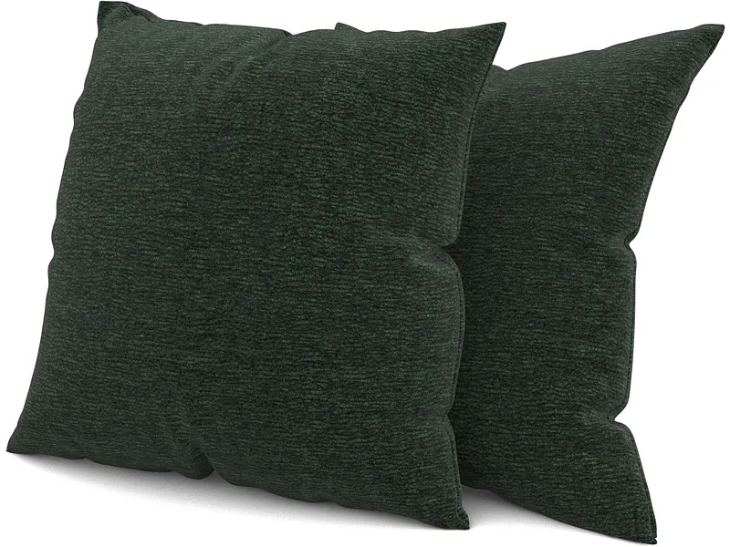 SWISS HOME STYLE Set 2 Kissen AGATA 40x40cm dunkelgrün