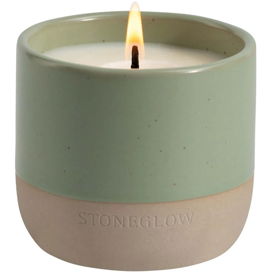Stoneglow Duftkerze Elements Grün Keramik/Wachs 7 cm
