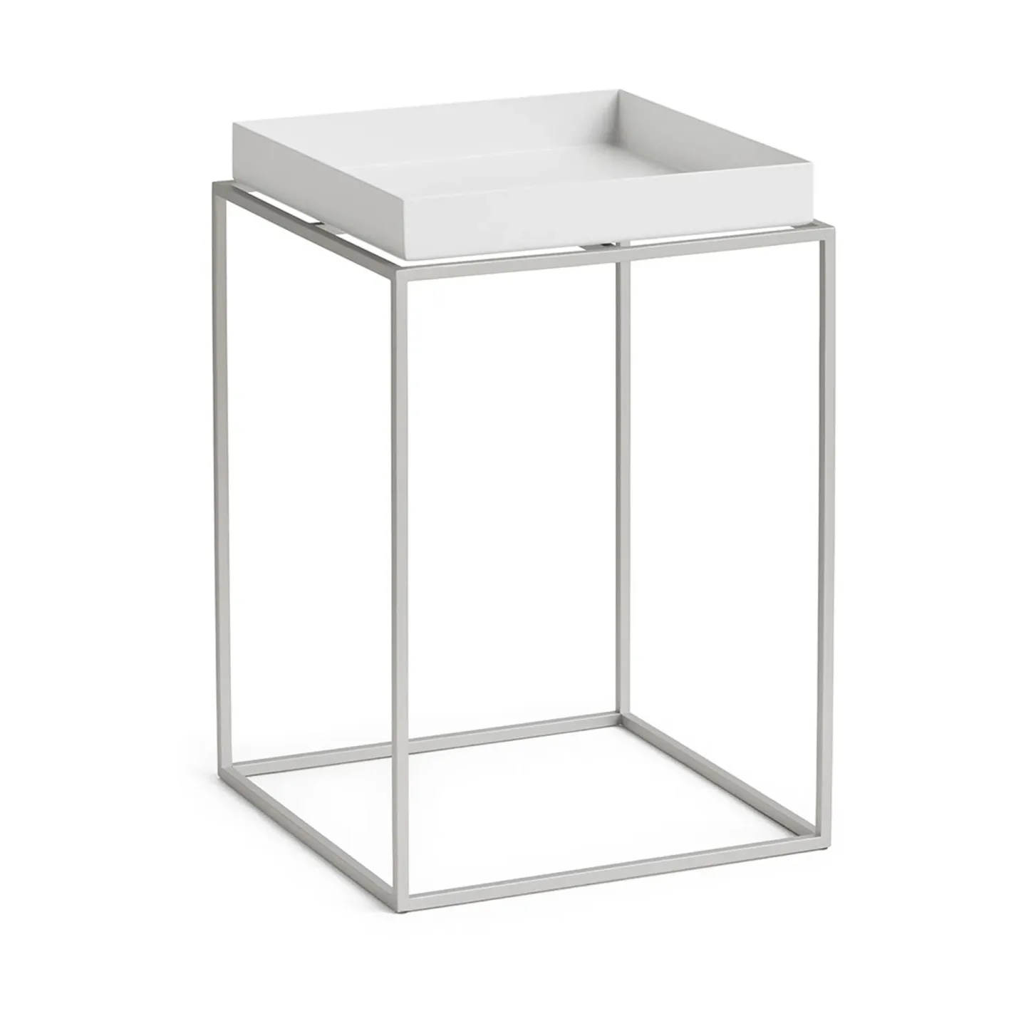 HAY Tray Table mittelhoher Beistelltisch White-Silikon grau, 30x30x44 cm