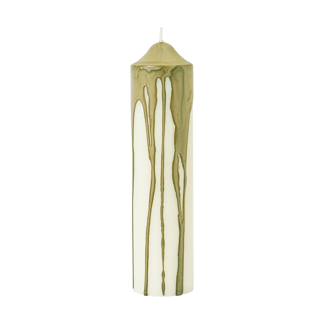 Ferm Living Dryp blockljus Olive Green, 20 cm