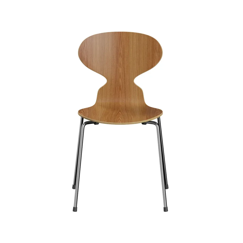 Fritz Hansen Myran 3101 stol klarlackad alm-kromat stålstativ