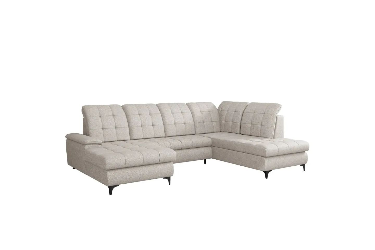 Enzo Bäddsoffa med Divan och Schäslong 4-sits - Beige