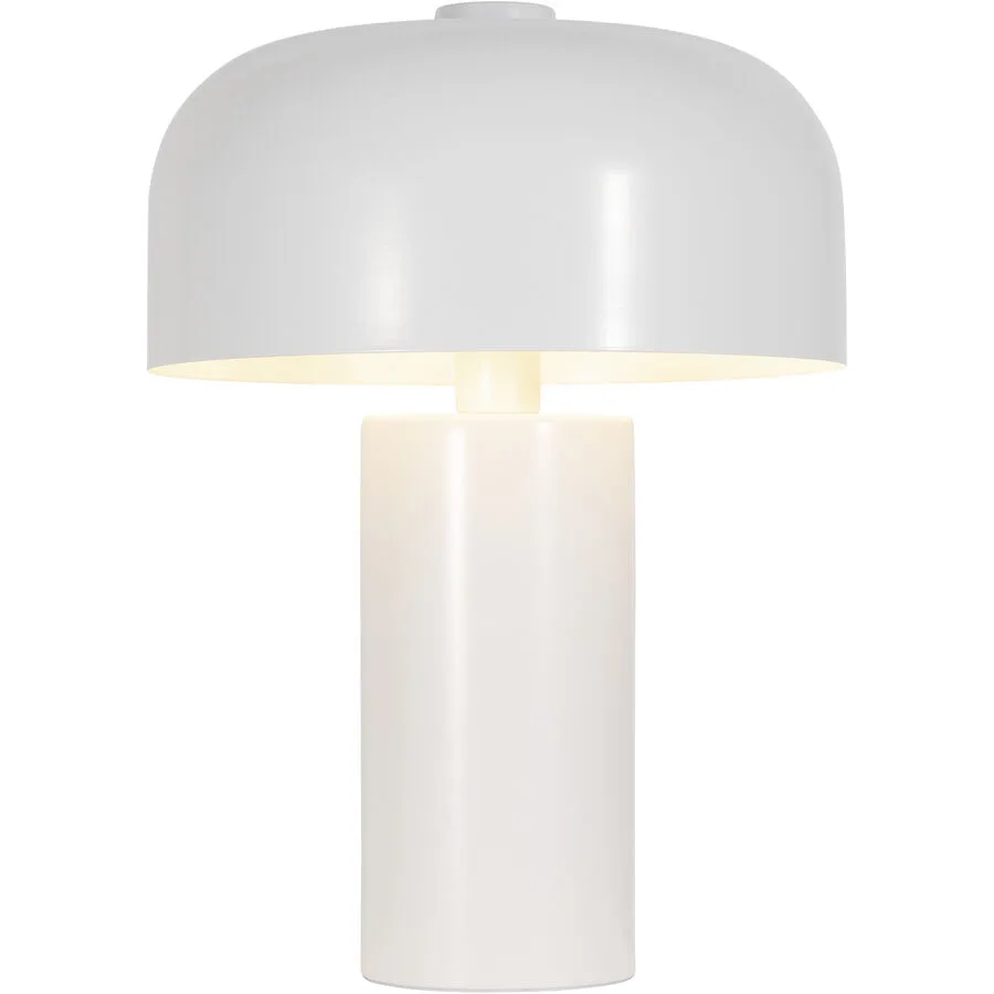Tischlampe Cadiz Weiss Metall 27 cm 36 cm