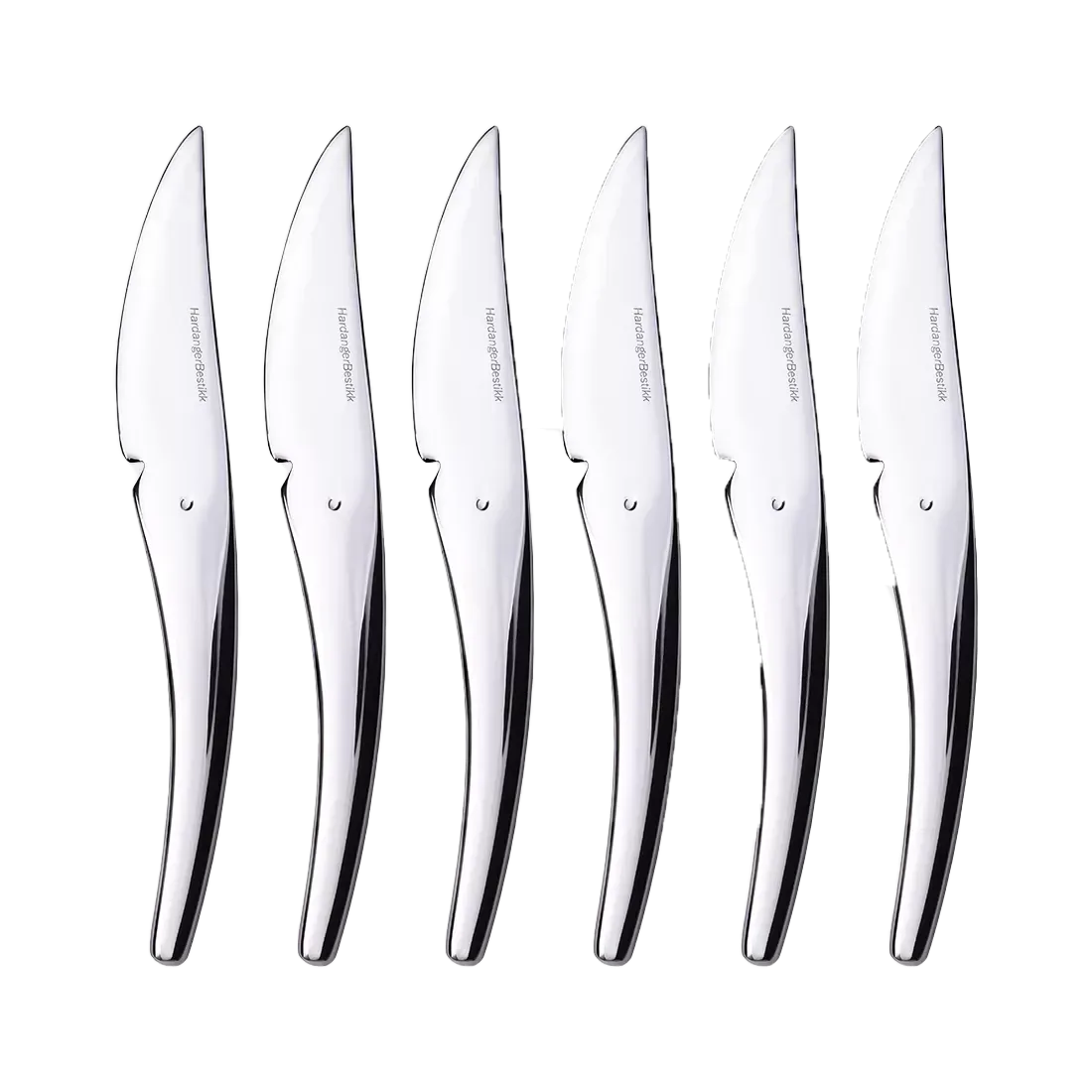 Hardanger Bestikk Hardanger Fruchtmesser 6er Pack Edelstahl