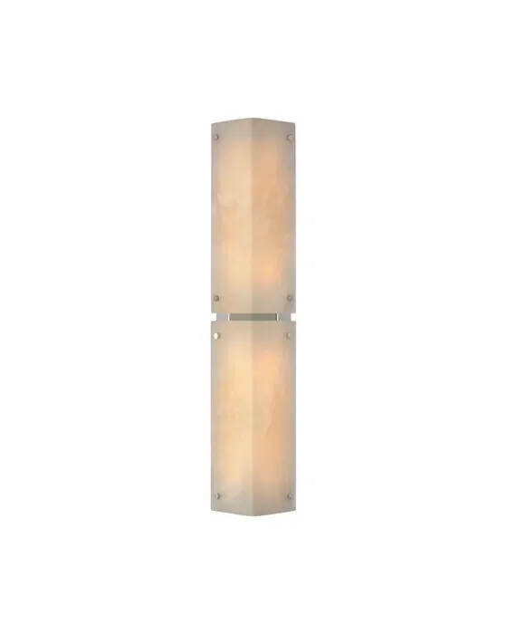 Clayton 25" Wall Sconce Alabaster/Polished Nickel