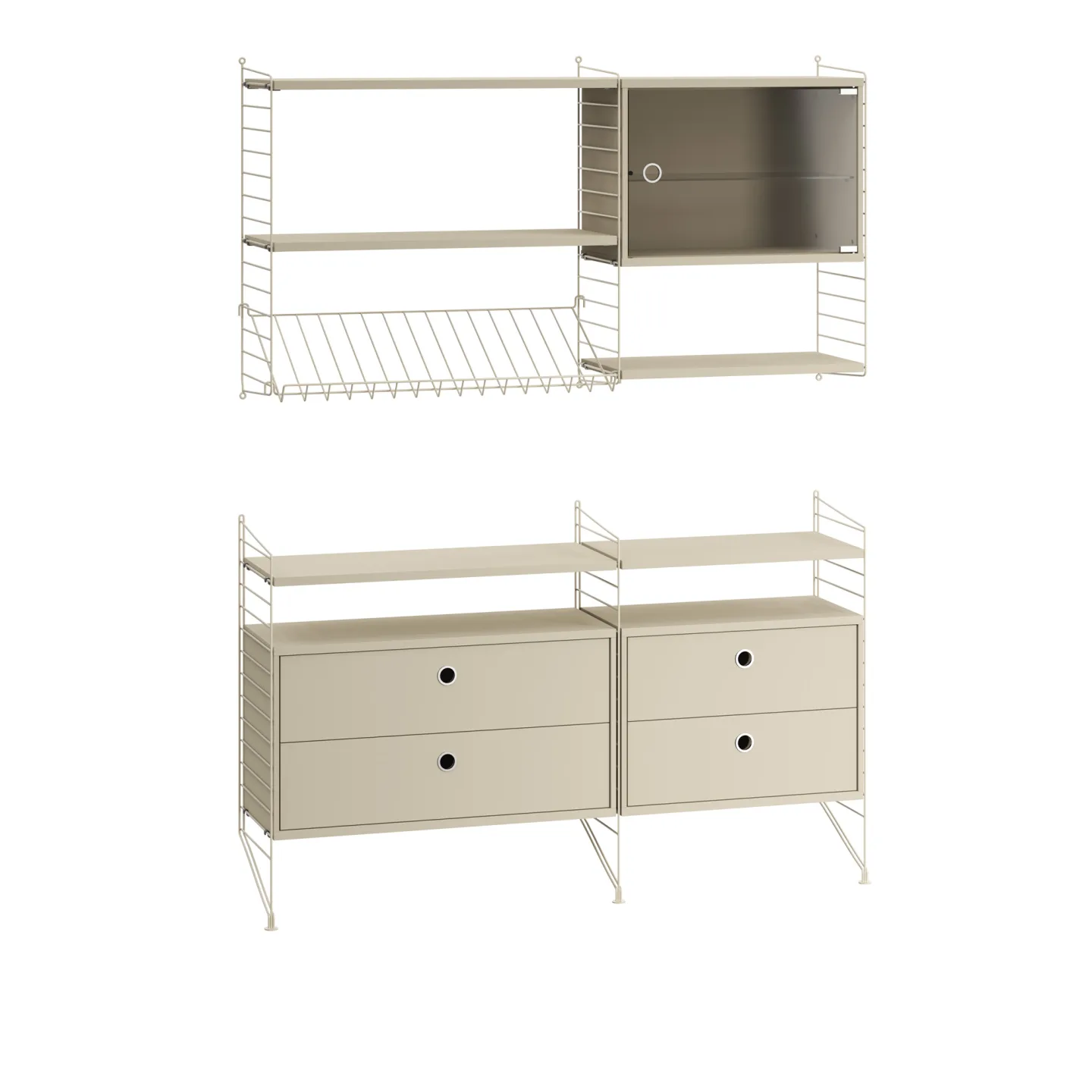 String - Vardagsrum hyllsystem T beige/beige - Hyllor & Hyllsystem - Beige