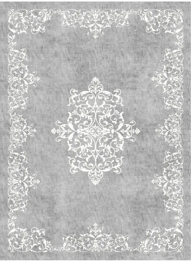 Wilton-teppe - Santi (grå/hvit) (Størrelse: 160 x 230 cm)