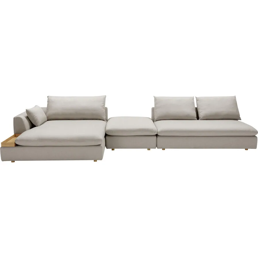 Ecksofa Milou Beige Stoff 398 cm 165 cm - Möbel Konfigurator: Traummöbel individuell zusammenstellen