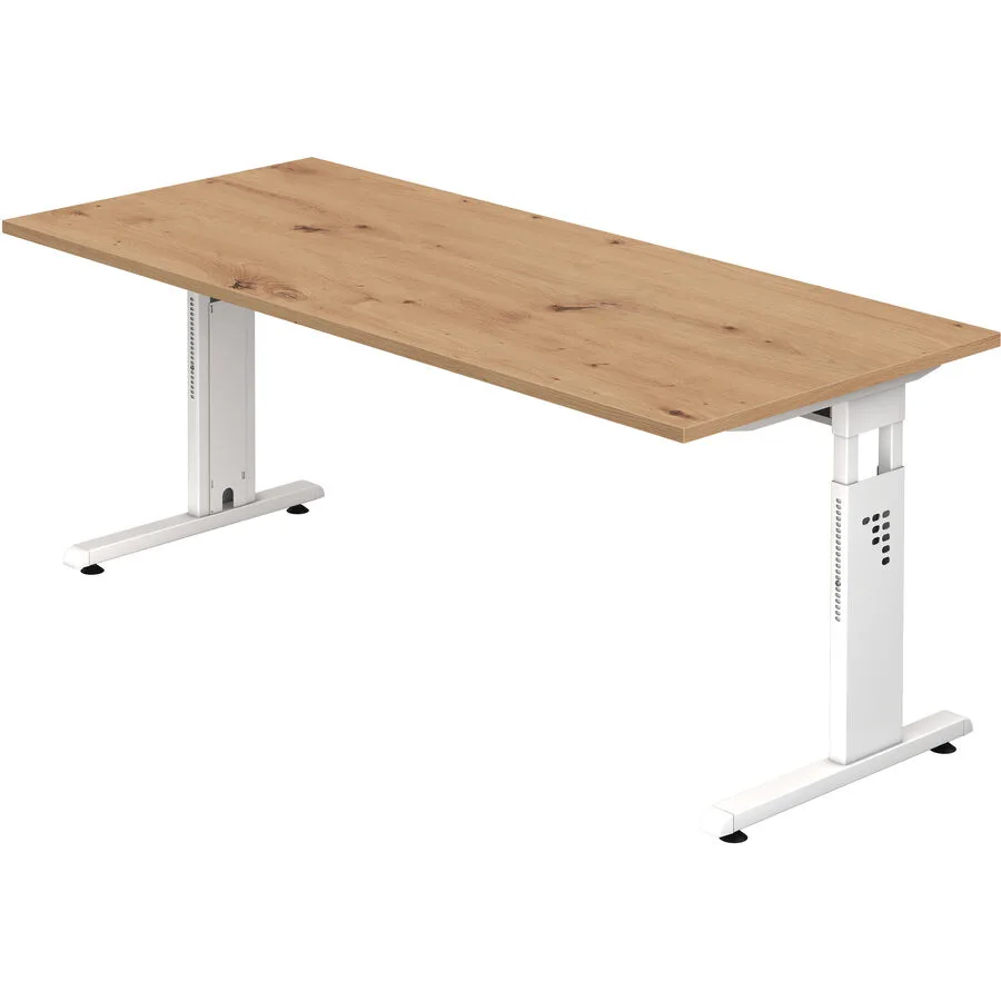 Schreibtisch Office Asteiche Holzwerkstoff B 180 T 80 cm