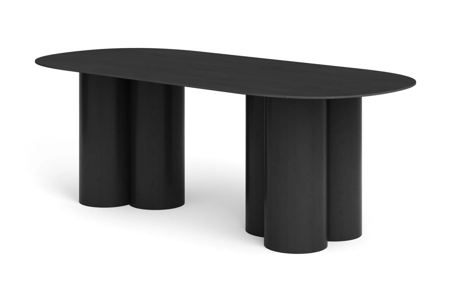 Juno Matbord Oval 220x100 cm Fanér - Svart