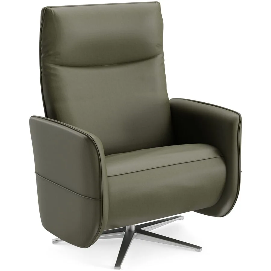 Relaxsessel Lidja olive Leder T 170 B 94 H 112 cm - Möbel Konfigurator: Traummöbel individuell zusammenstellen