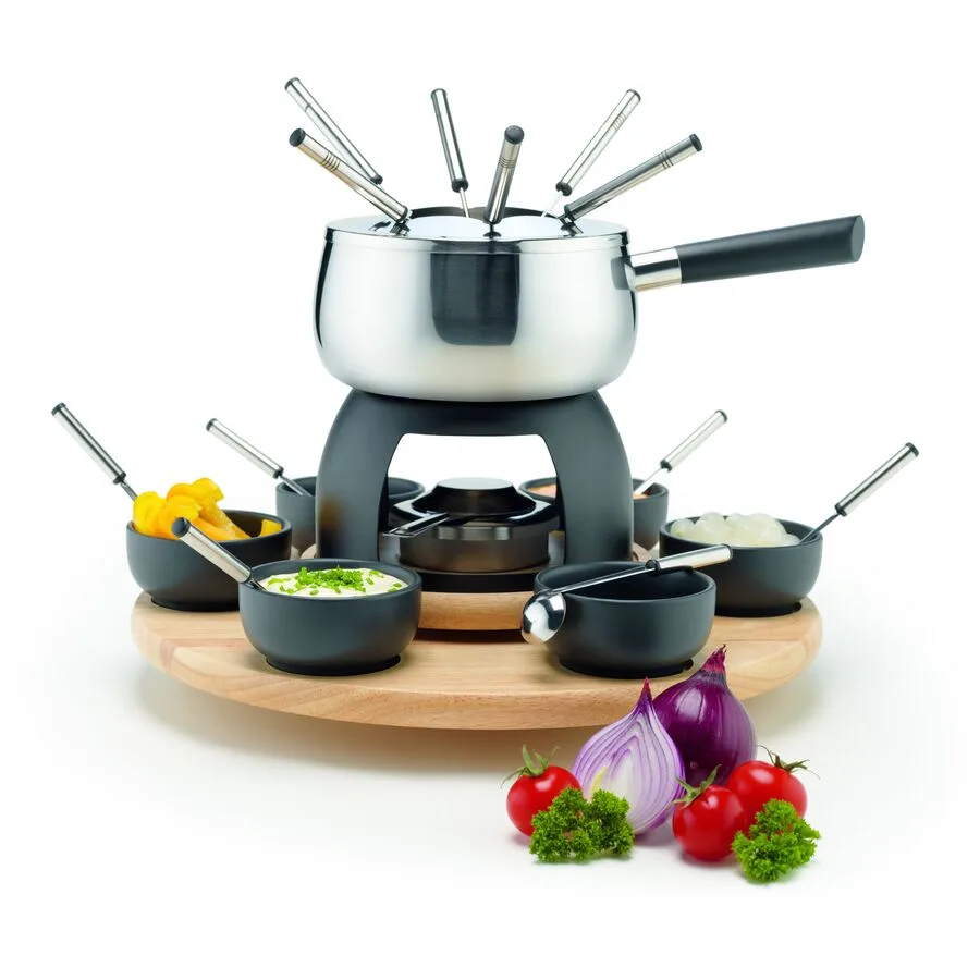 MÄSER Fondue-Set Eaty Braun/Schwarz Edelstahl