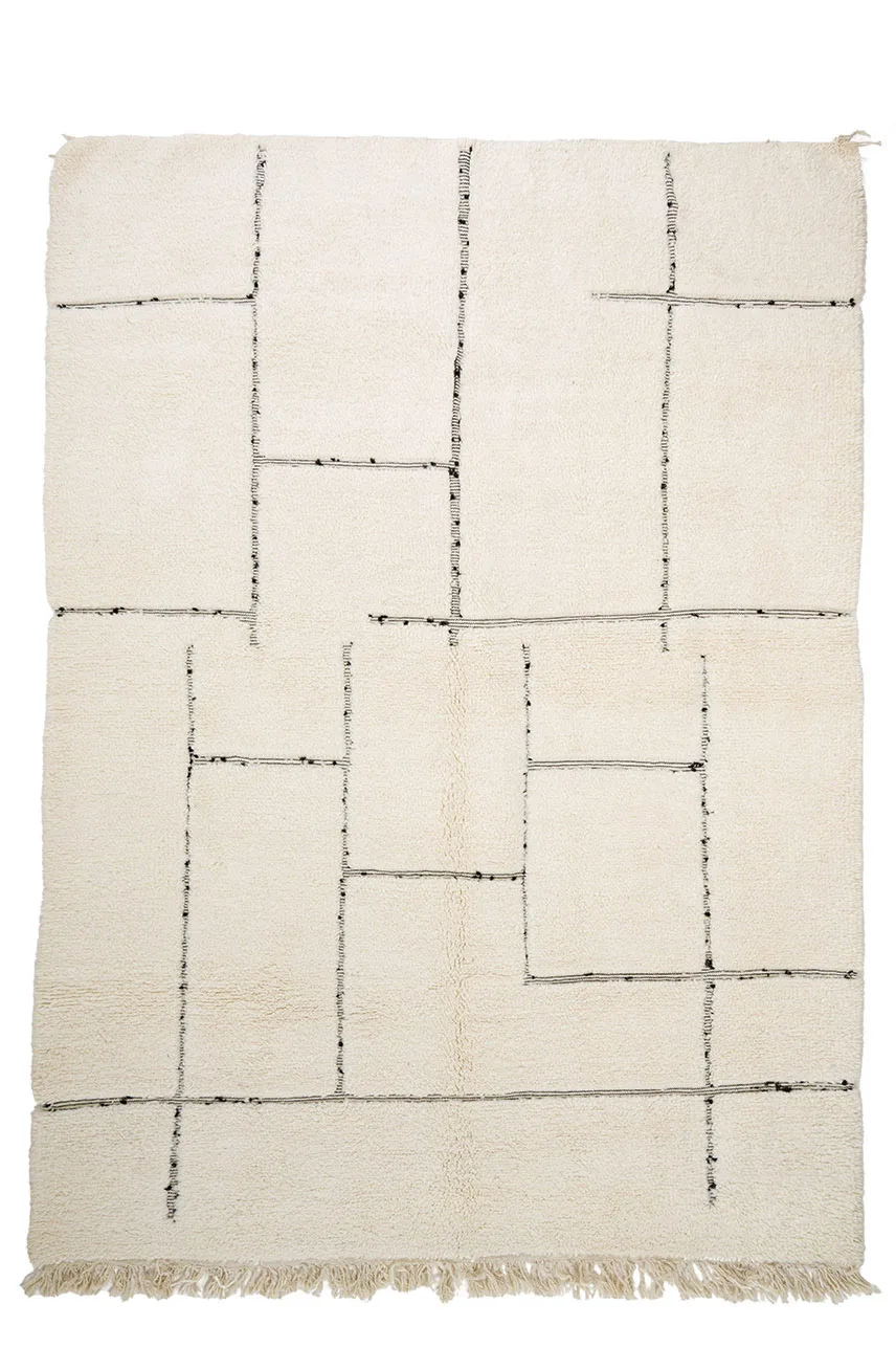 Kelim-teppe Marokkansk Beni Ourain 210 x 295 cm (Størrelse: 210 x 295 cm)