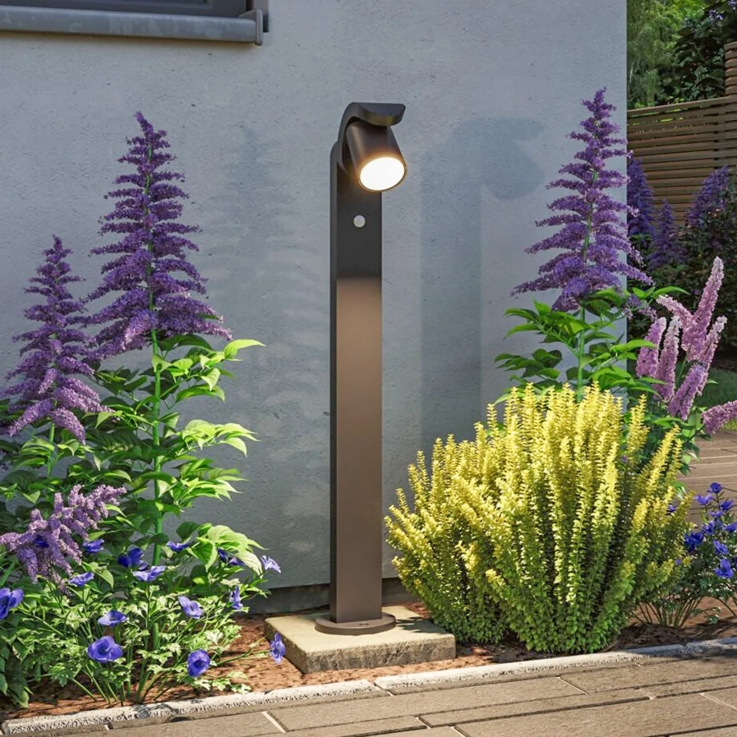 Cuff LED-Wegeleuchte, anthrazit, Sensor - Paulmann - Terrasse - Modern - Aluminium - Einflammig