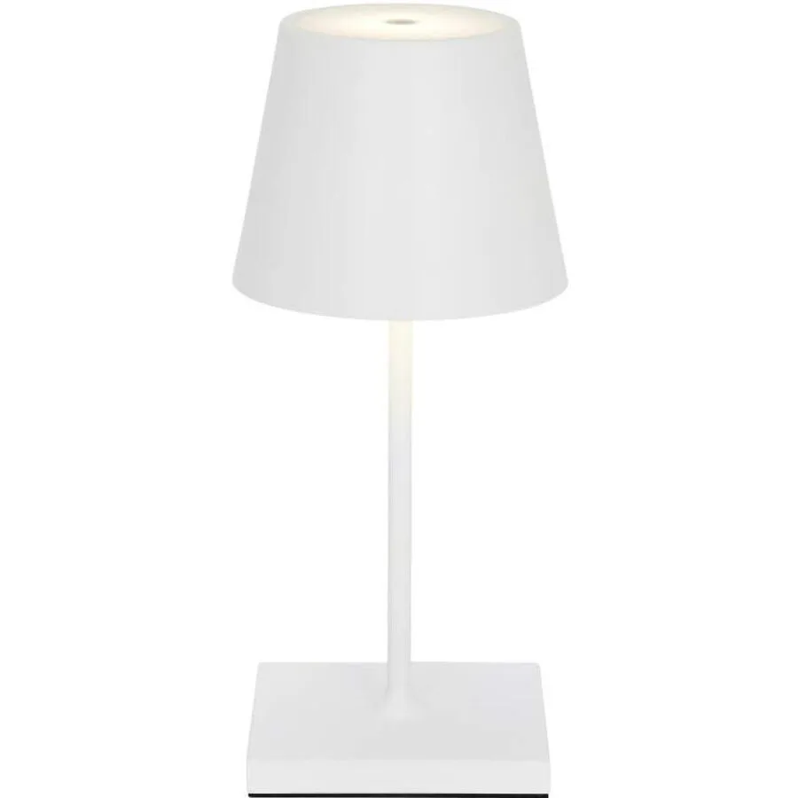 Tischlampe Aline Weiss Aluminium/Kunststoff 11 cm 25 cm - LED - Lichtfarbe: Extra warmweiss - Material: Aluminium, Kunststoff - Tischlampe- LED