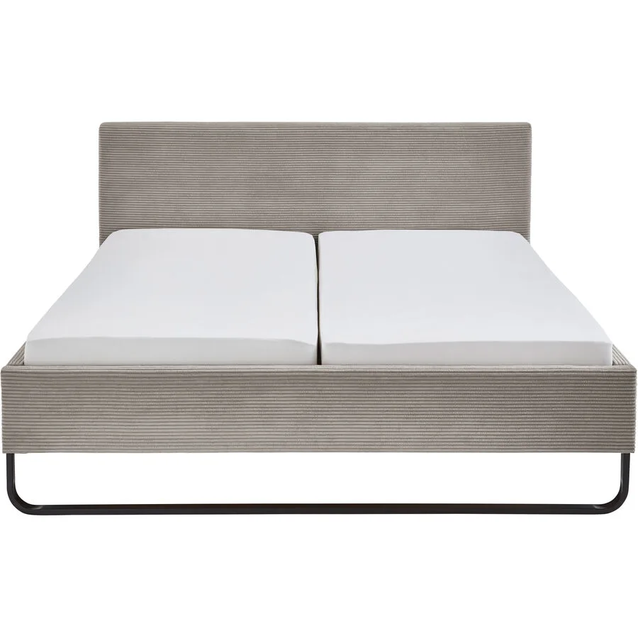 Bett Kassy Taupe Polyester 180 x 200 cm