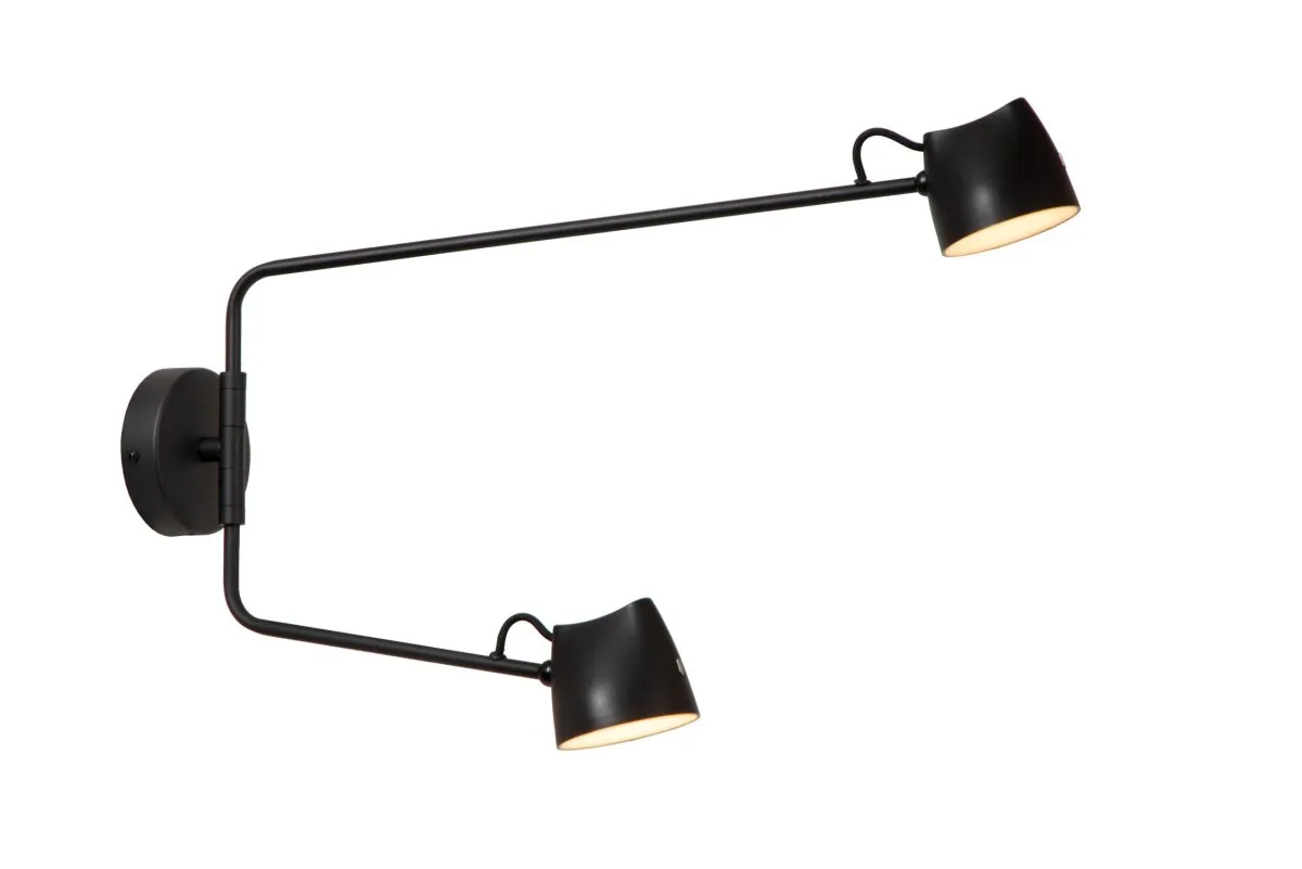 Lucide - Milne 54cm - Vägglampa - Svart
