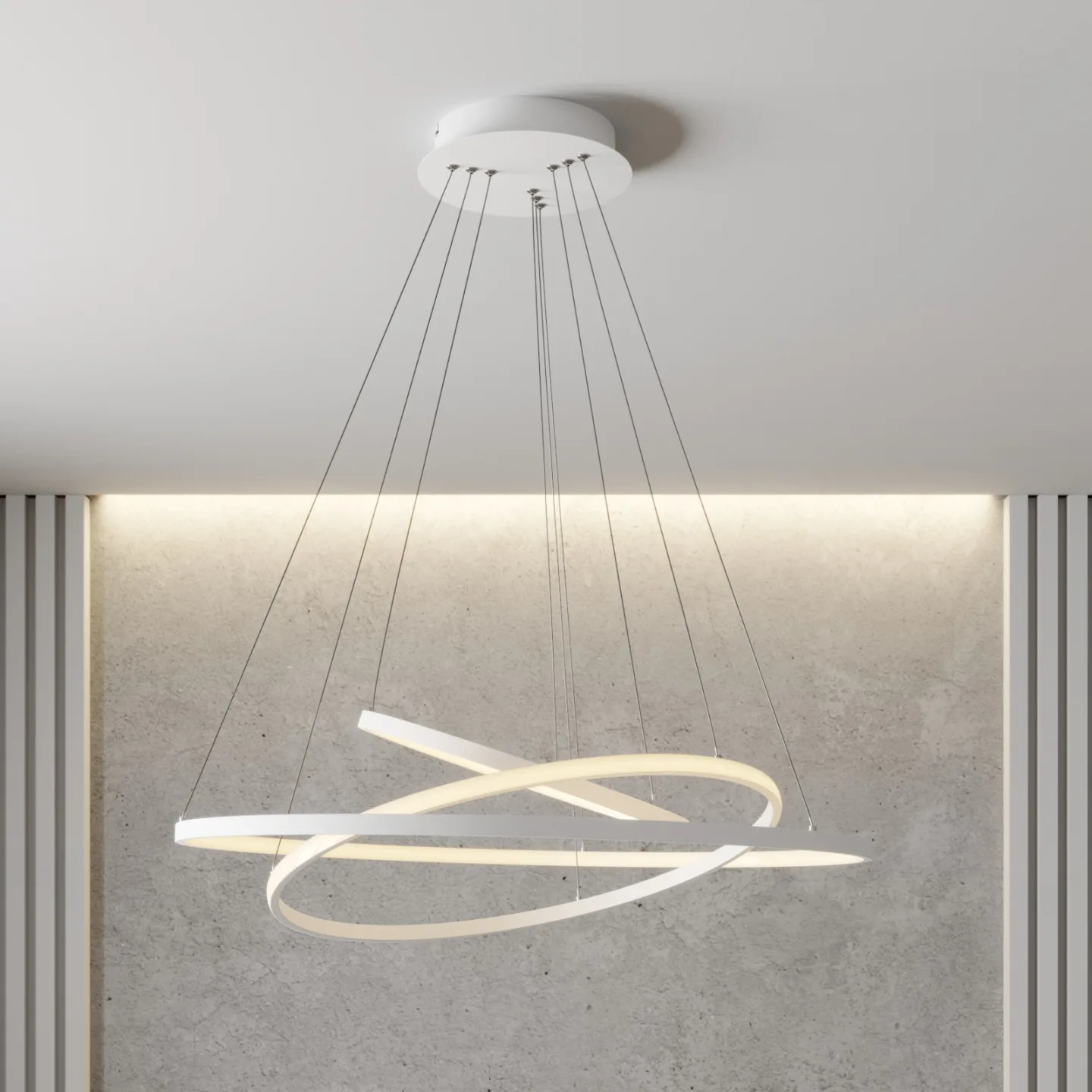 Ezana Pendelleuchte White 3-Step - Lucande - Wohnzimmer - Modern - Metall - Mehrflammig