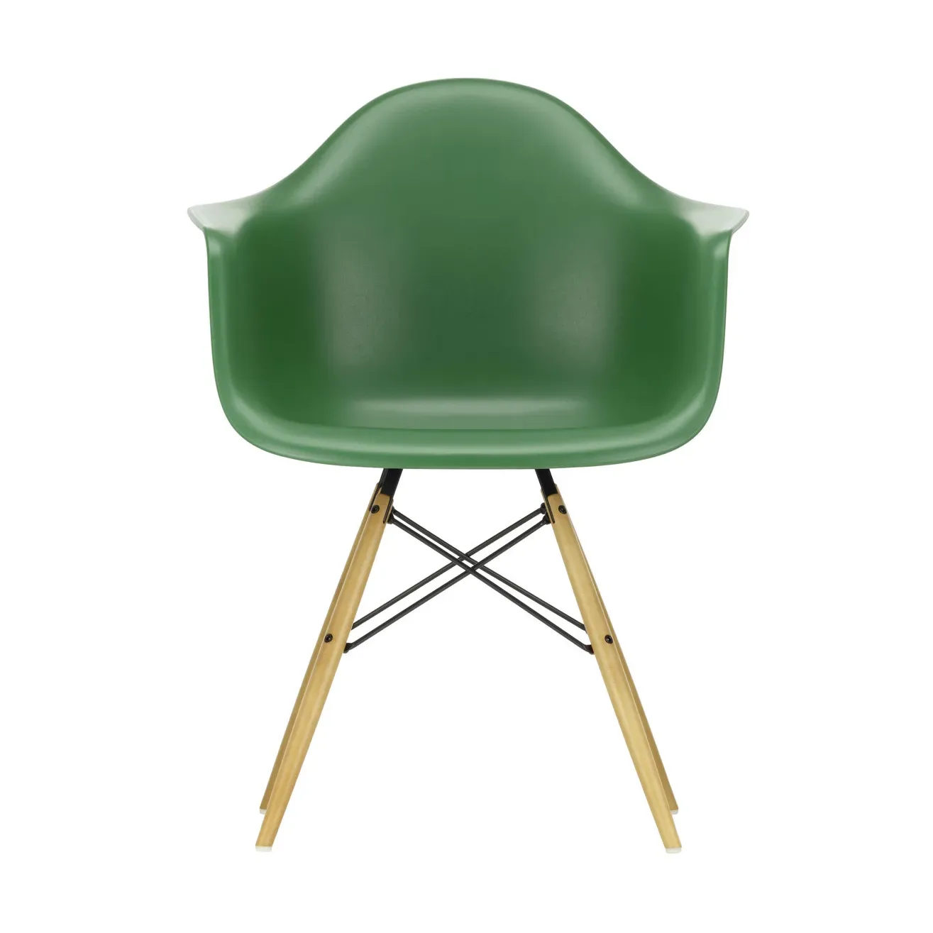 Vitra Eames Plastic Armchair RE DAW stol 17 emerald -golden maple