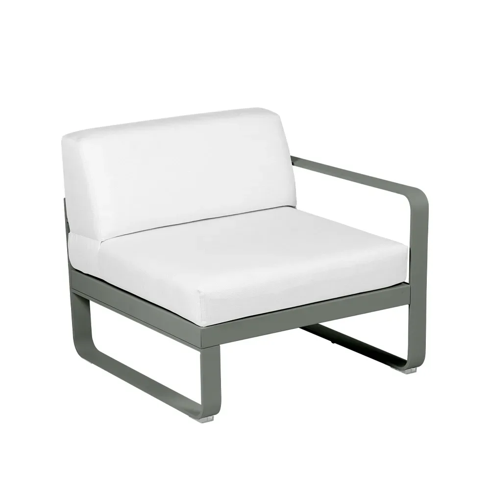 Fermob Bellevie Right modulsoffa Rosemary (grön)-off-white dyna-1-sits
