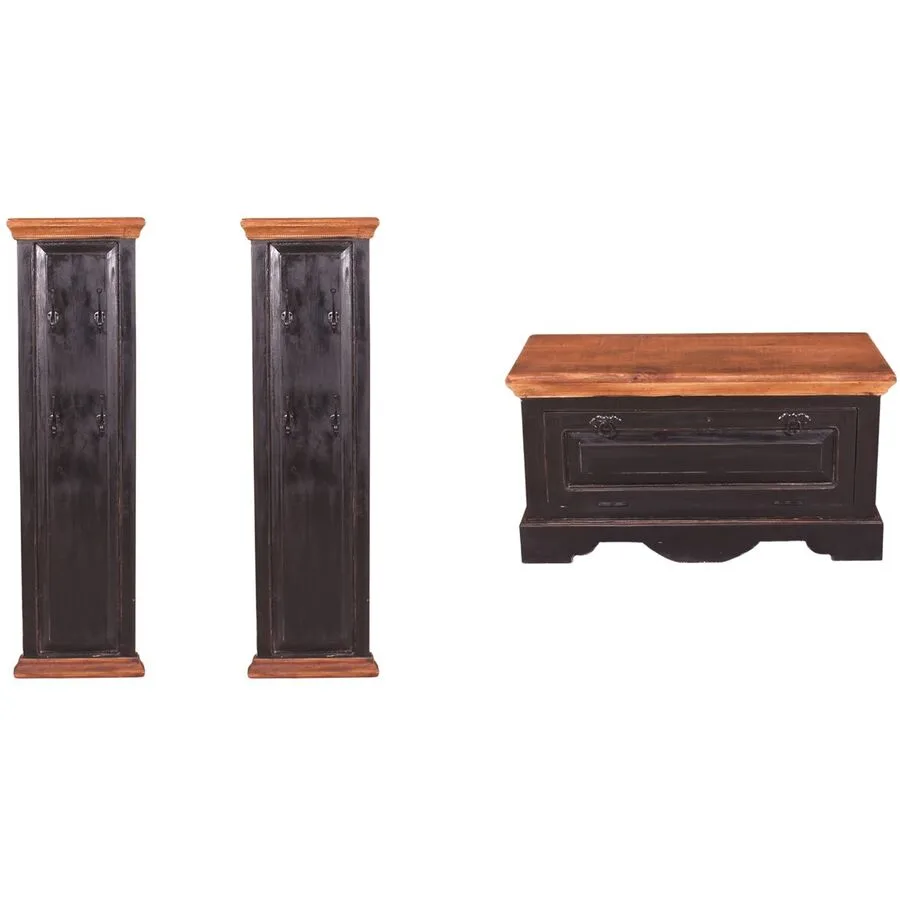 Garderobenmöbel Sica Braun/Schwarz MDF 85 cm 45 cm
