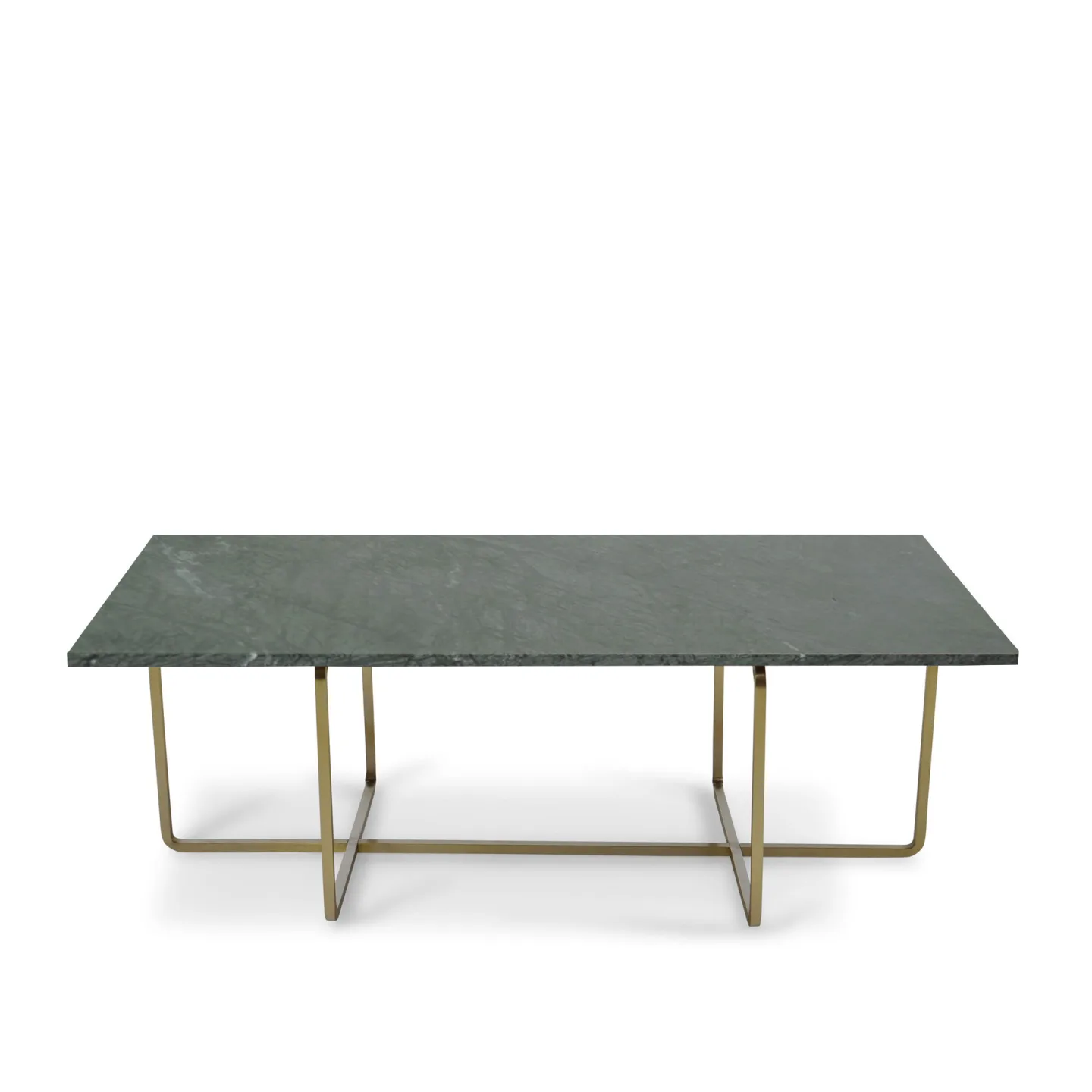 OX Denmarq - Ninety Table High, Brass Frame, Top: Green Marble - Soffbord - Dennis Marquart - Grön - Metall/Trä