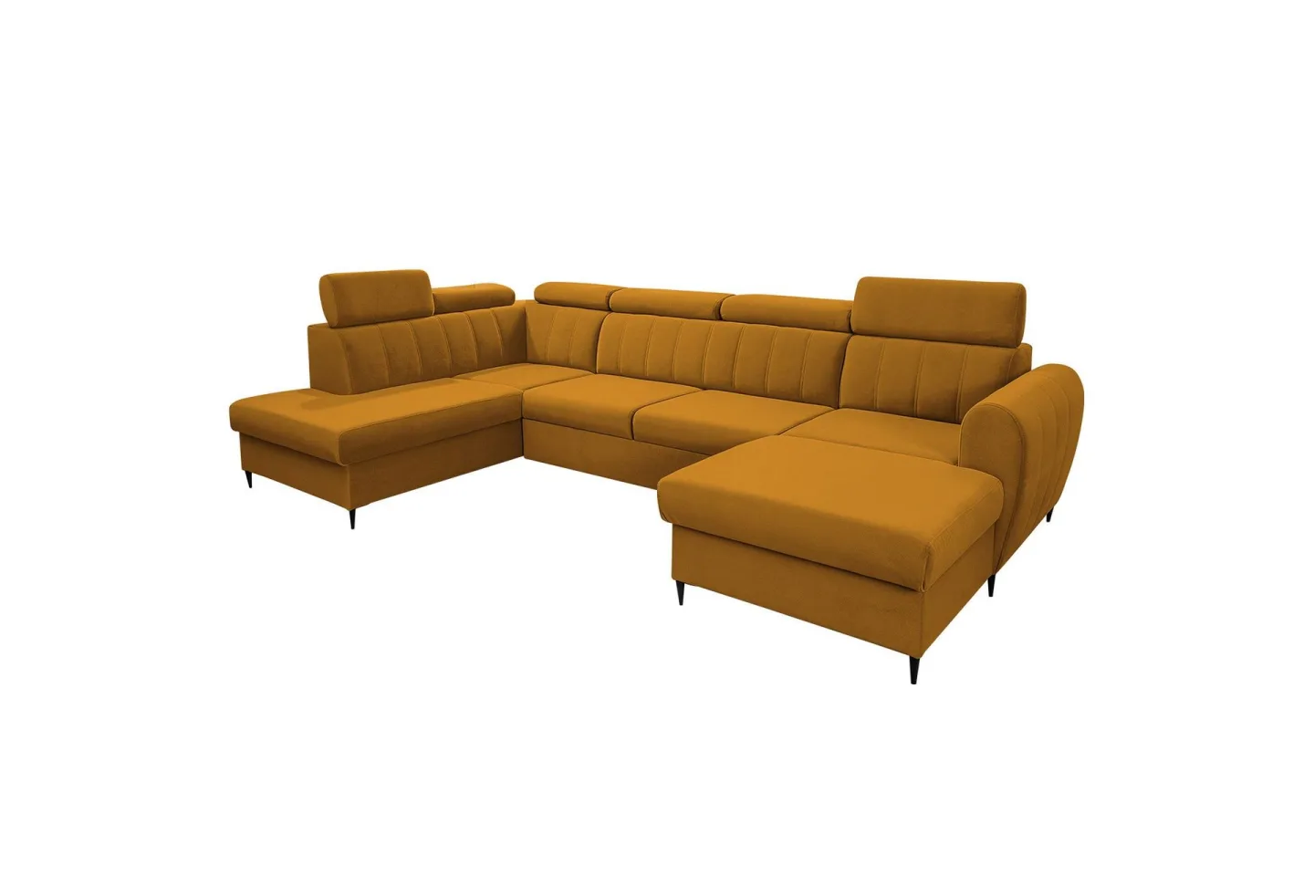 Hoffman Soffa med Divan och Schäslong 4-sits - Gul