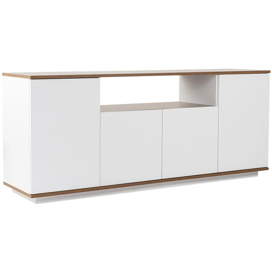 Sideboard Georis Walnuss/weiss Holzwerkstoff B 180 H 75 cm