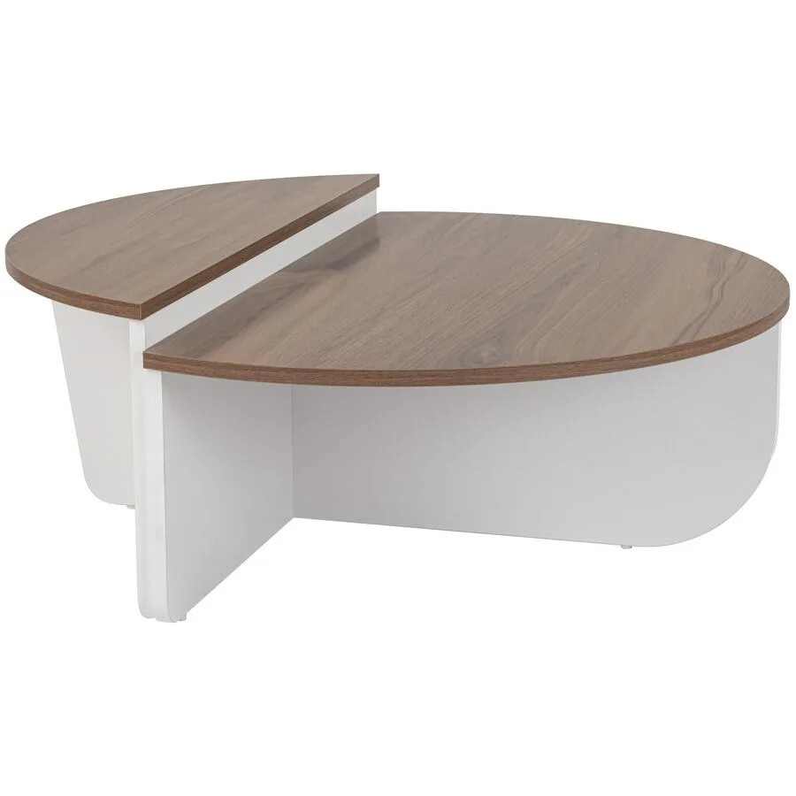Salontisch Georis weiss/braun Holzwerkstoff B 90 H 35 cm