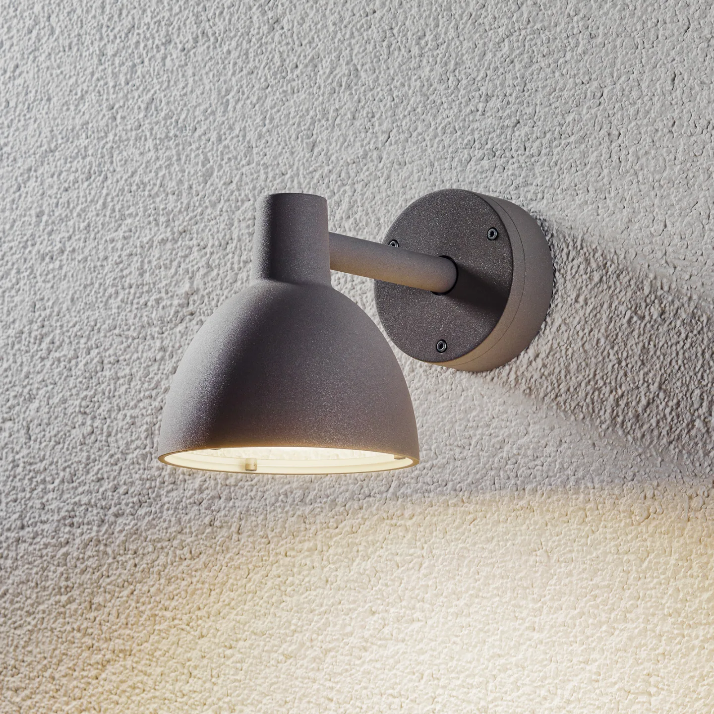 Toldbod 155 Außenwandleuchte Grau - Louis Poulsen - Schlafzimmer - Aluminium