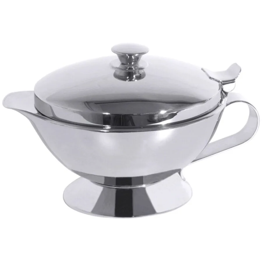 Sauciere Contacto Bander silber Edelstahl B 12.5 cm 0.4 l