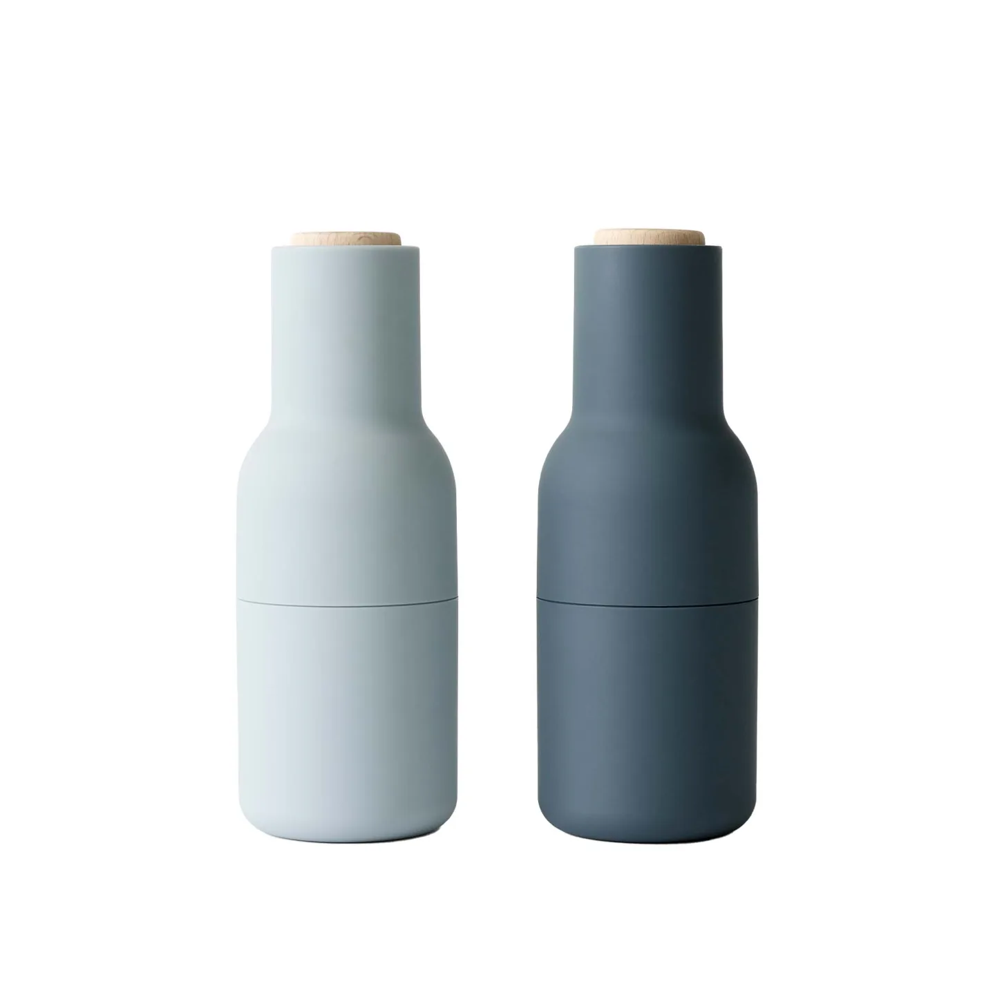 Audo Copenhagen - Bottle Grinder Blues Plastic, Beech Lid - Kvarnar - Norm Architects - Blå