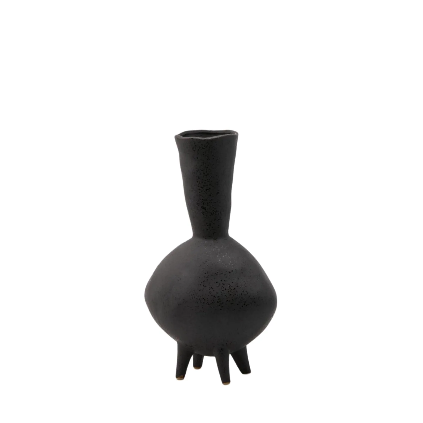 Edg Vase Chakra Keramik Schwarz H: 34 cm | Schubiger Möbel