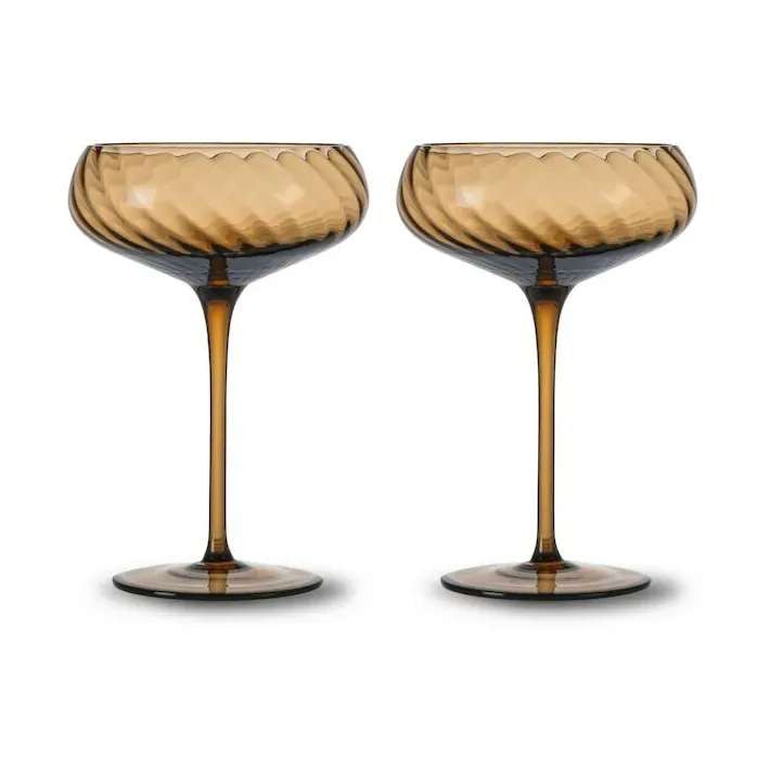 Byon Opacity Champagnerglas 30 cl 2er-Pack Braun