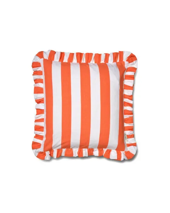 Ruffle Stripes pudebetraek koraller