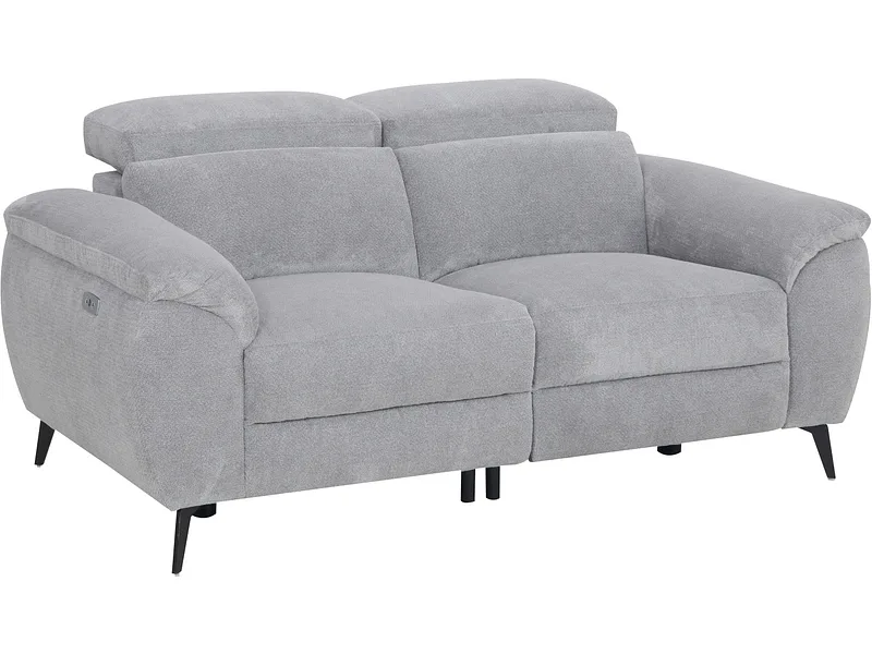 2er Sofa CARMELO Stoff grau