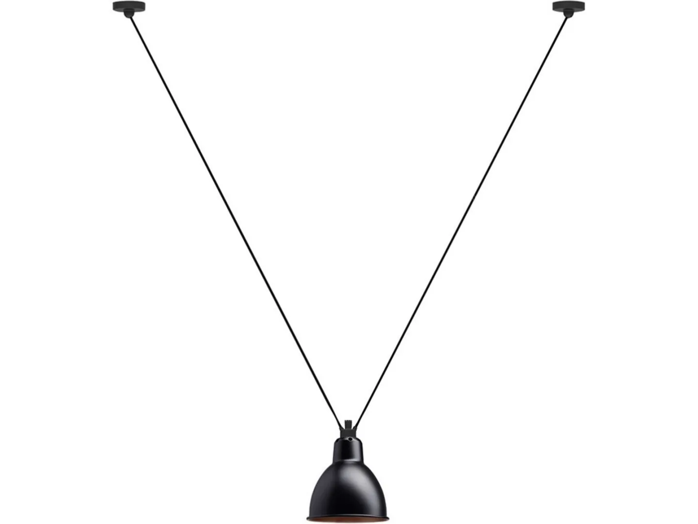 323 L Pendelleuchte Round Black/Copper - Lampe Gras - Wohnzimmer - Metall