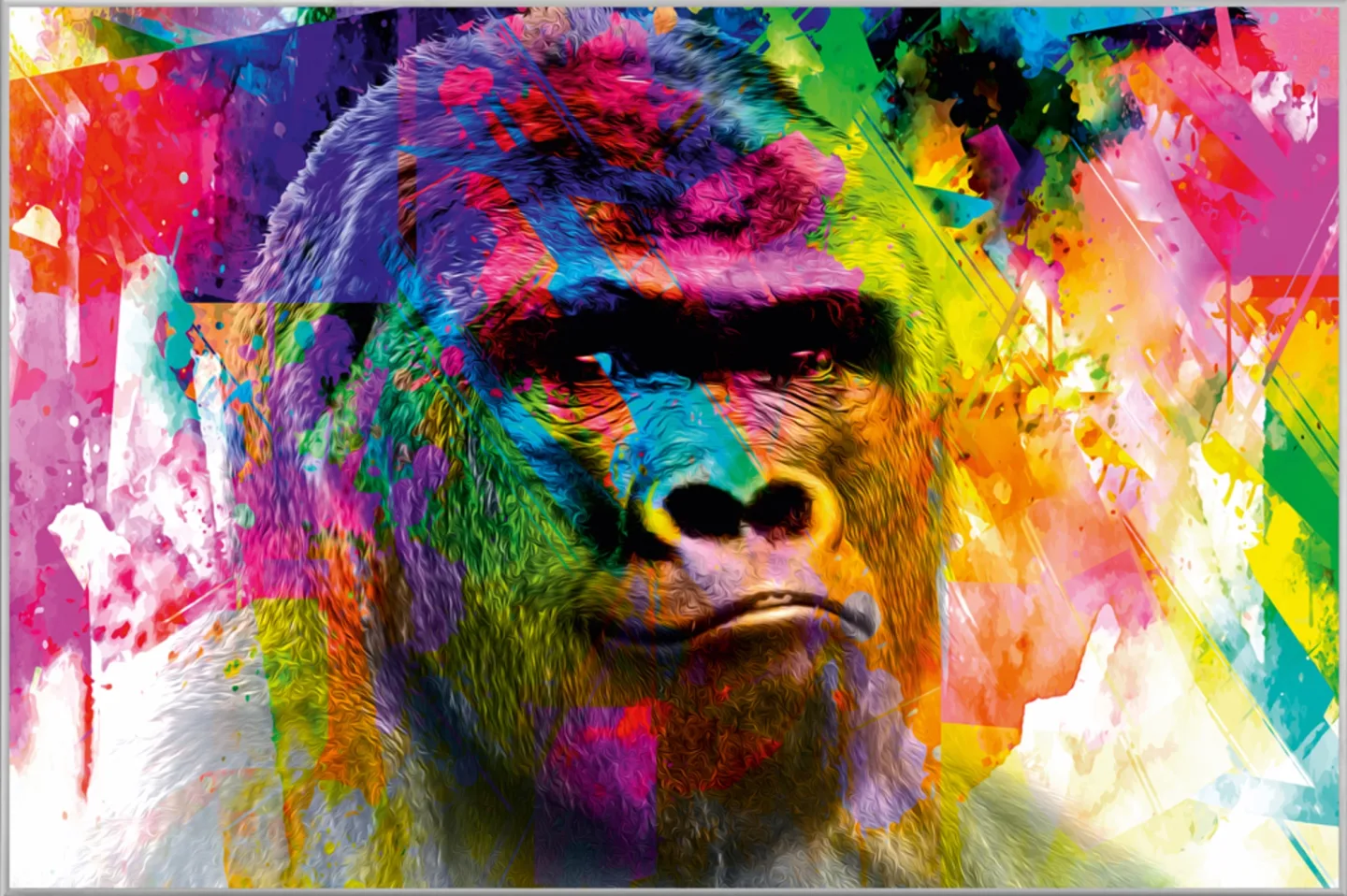image LAND Bild mit Rahmen Pop Art Gorilla | Schubiger Möbel